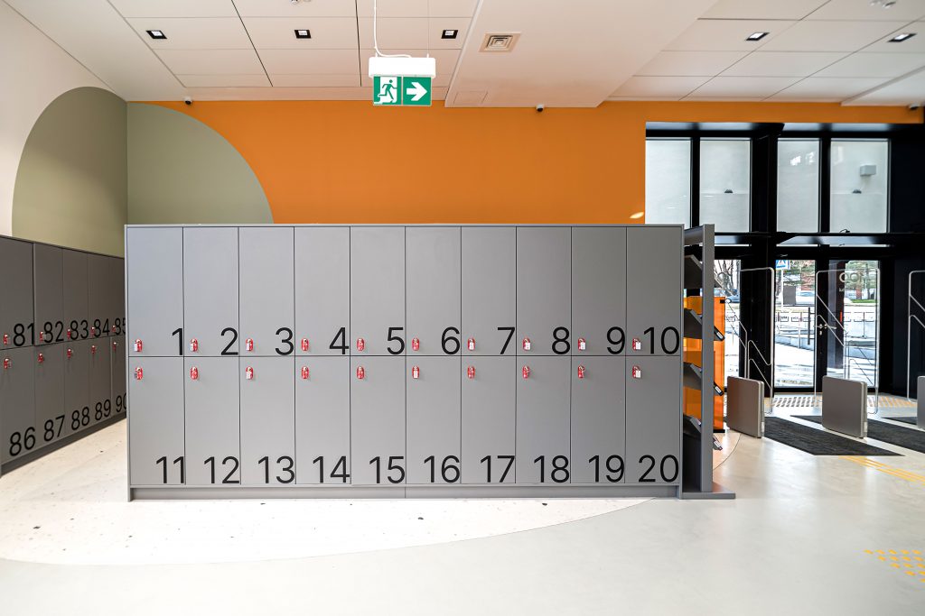 KTU biblioteka Ergolain projektas Daiktų saugojimo spintelės